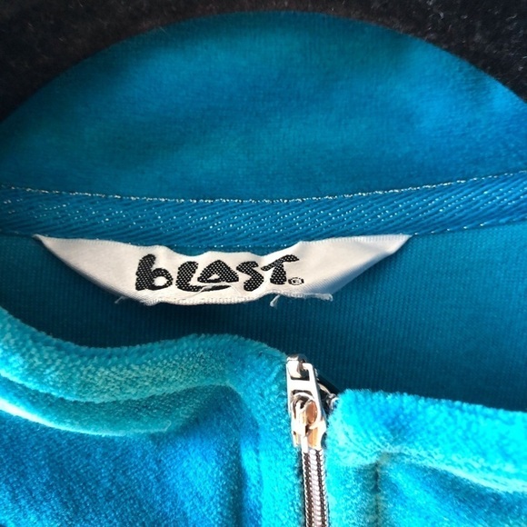 Blast teal velvet zip up jacket in size L - Picture 5 of 5